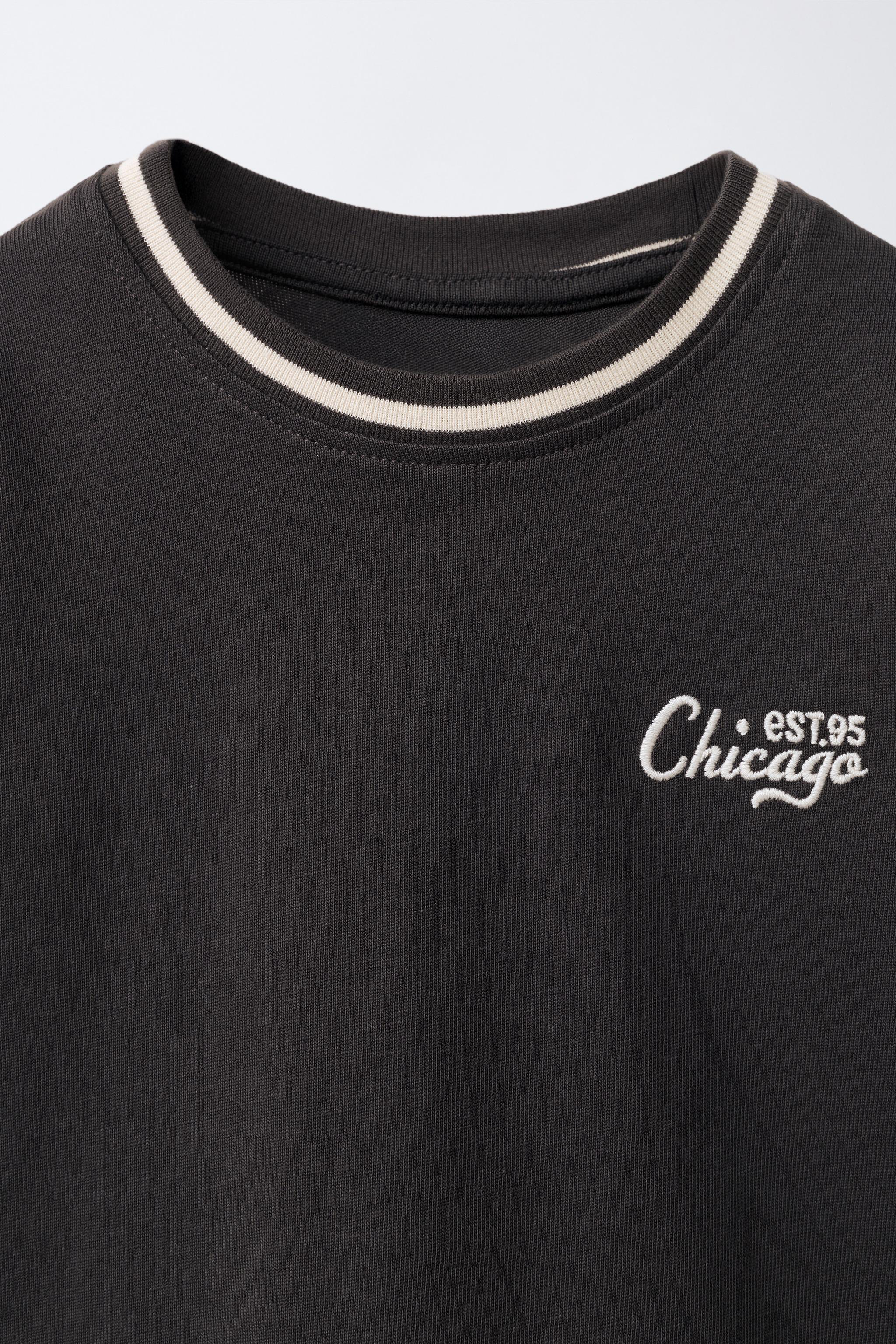 EMBROIDERED TEXT T-SHIRT